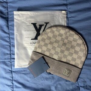 Louis Vuitton Gray Patterned Hat